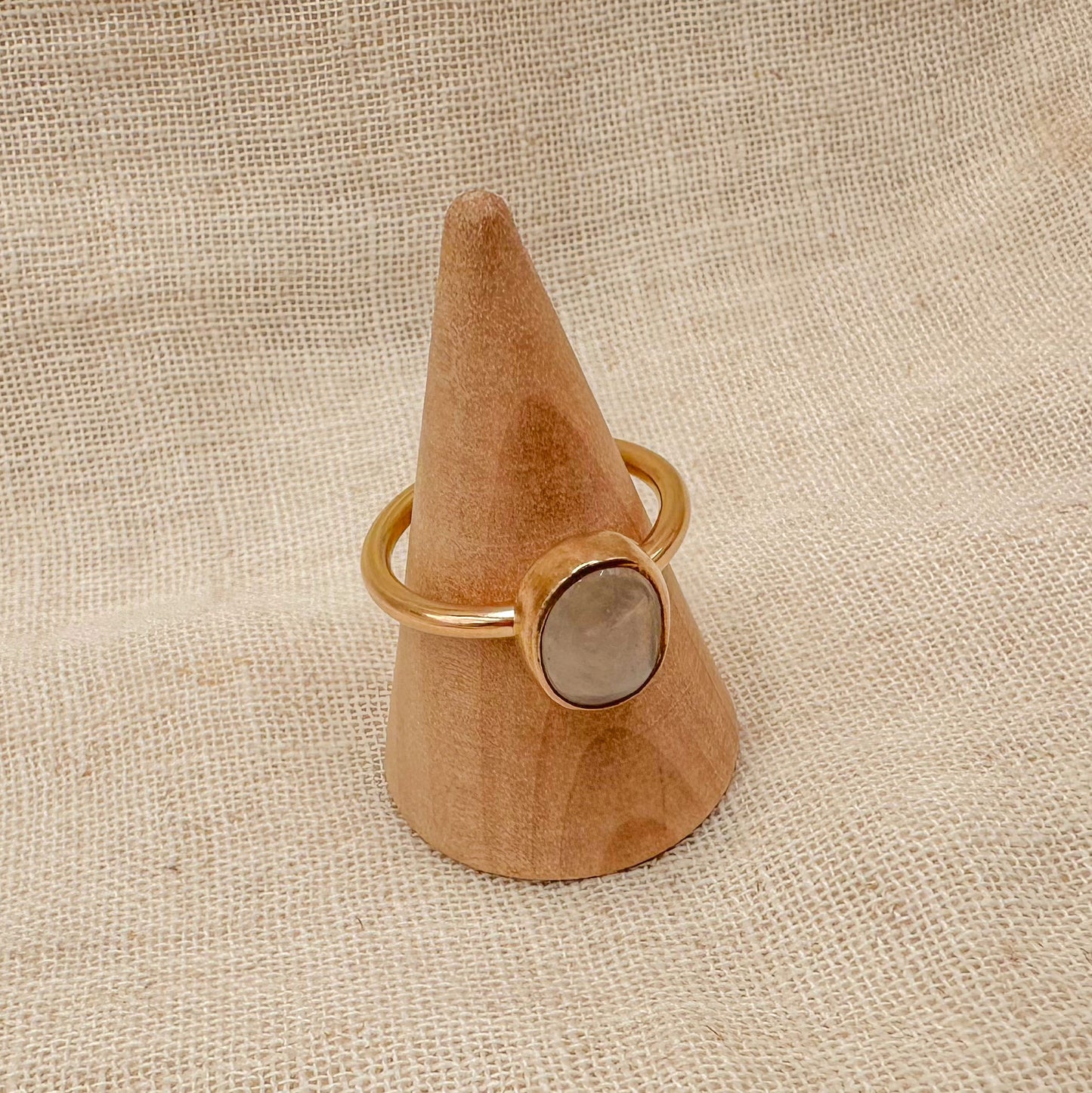 14K GF MOONSTONE STACKING RING