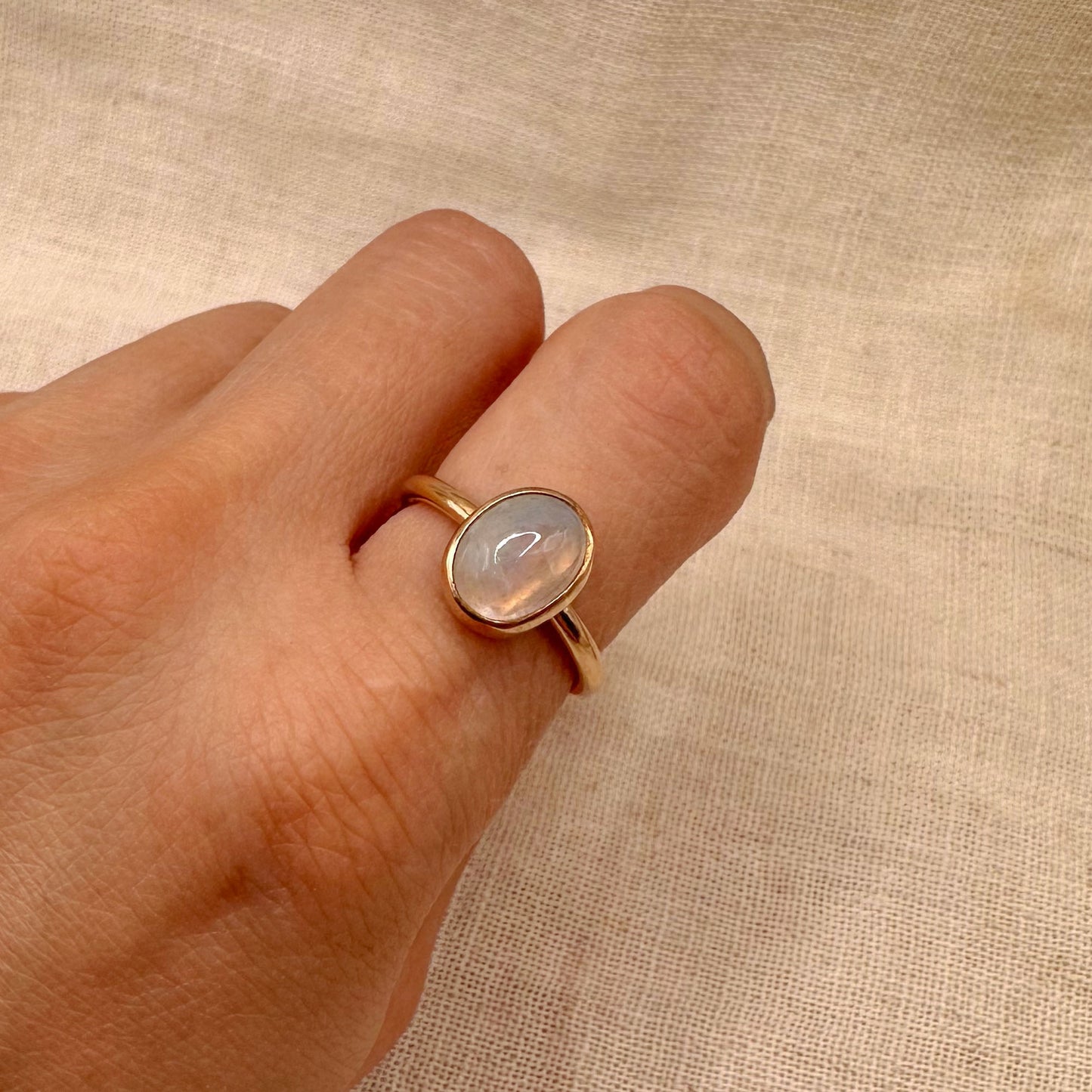 14K GF MOONSTONE STACKING RING
