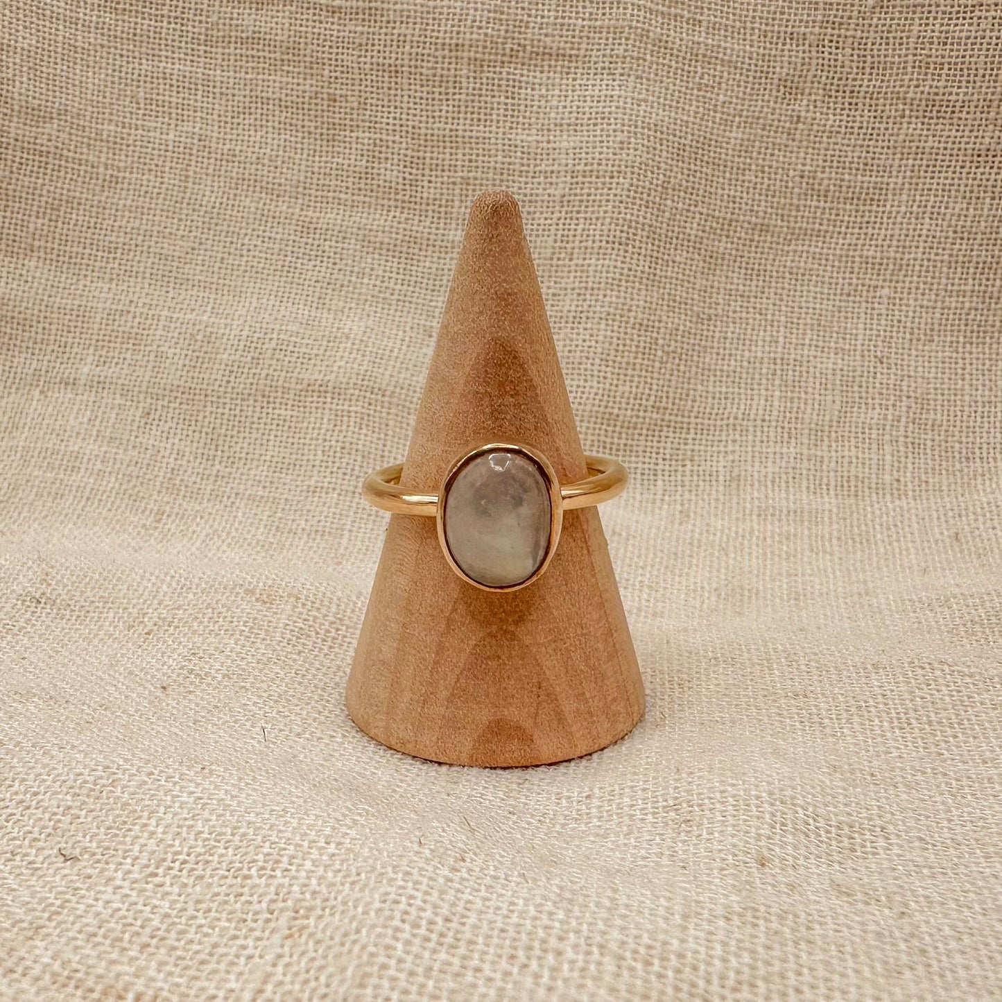 14K GF MOONSTONE STACKING RING