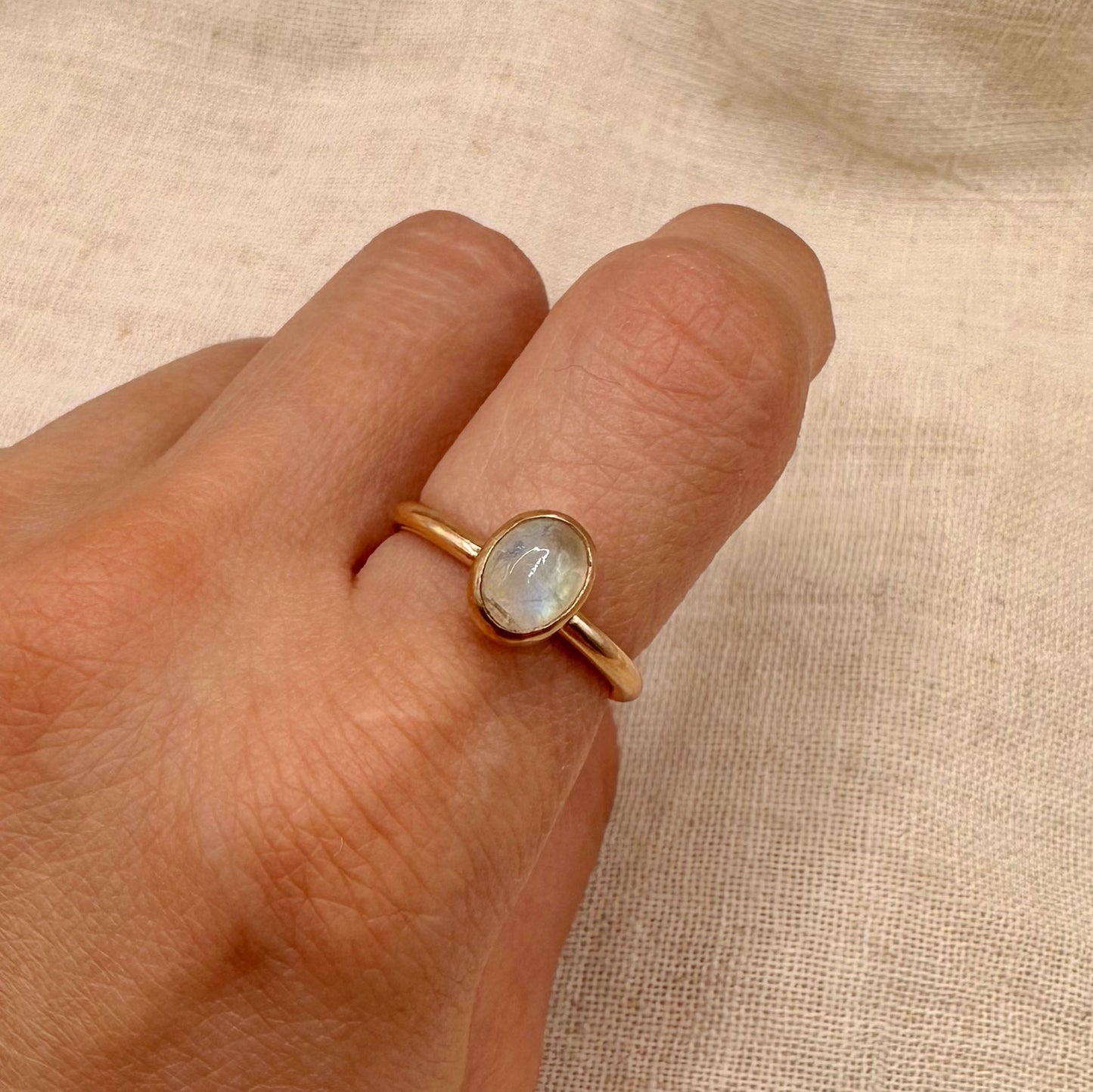 14K GF MOONSTONE STACKING RING