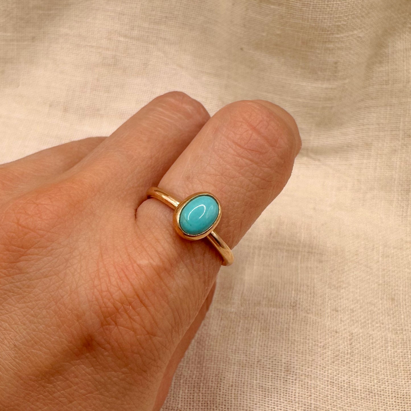 14K GF TURQUOISE STACKING RING