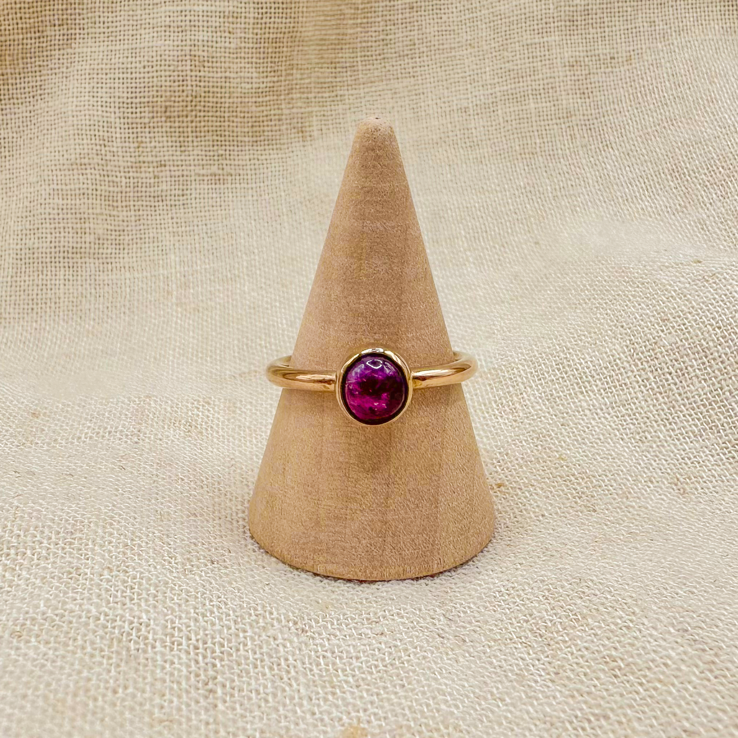 14K GF RUBY STACKING RING