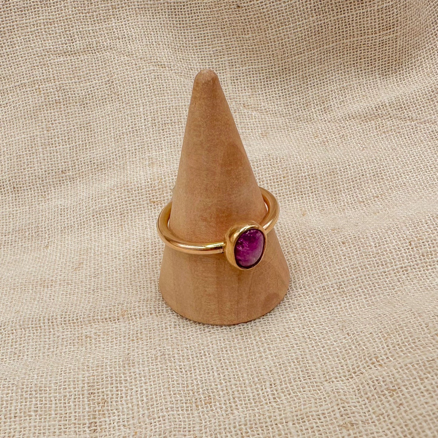14K GF RUBY STACKING RING