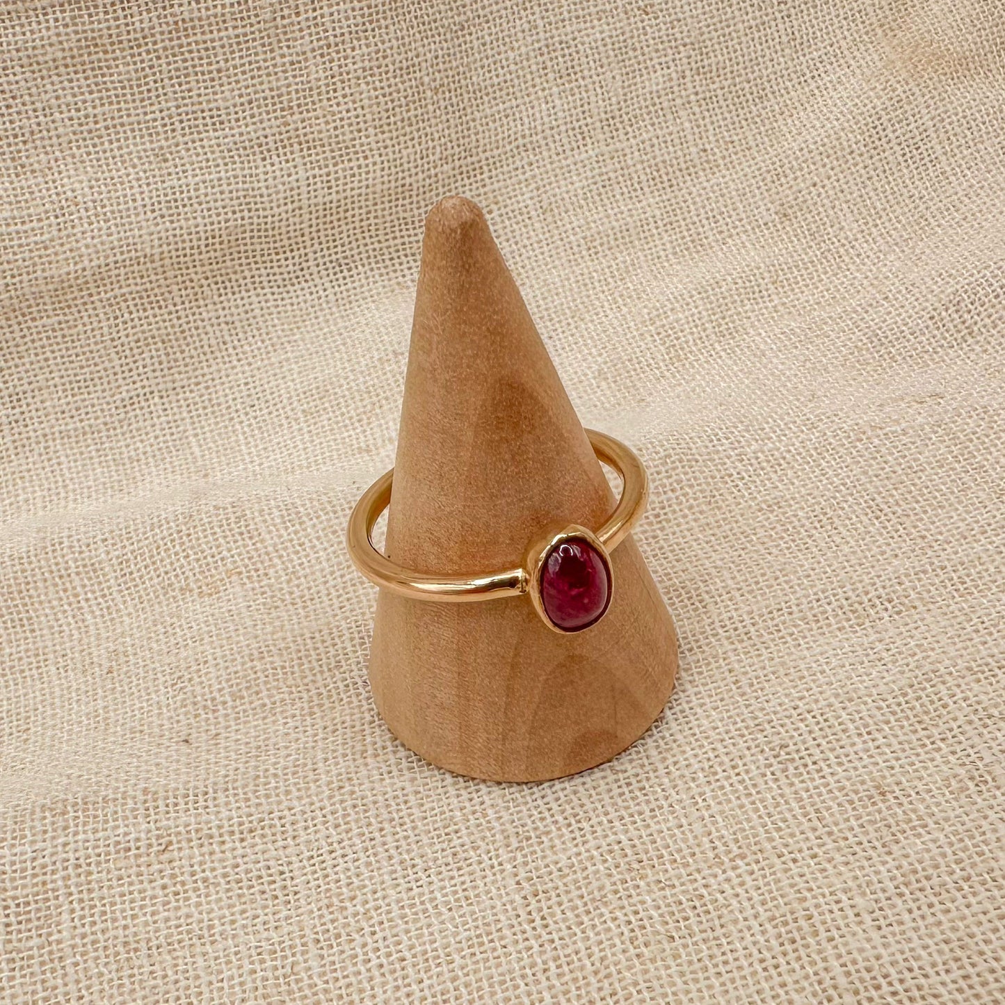 14K GF RUBY STACKING RING