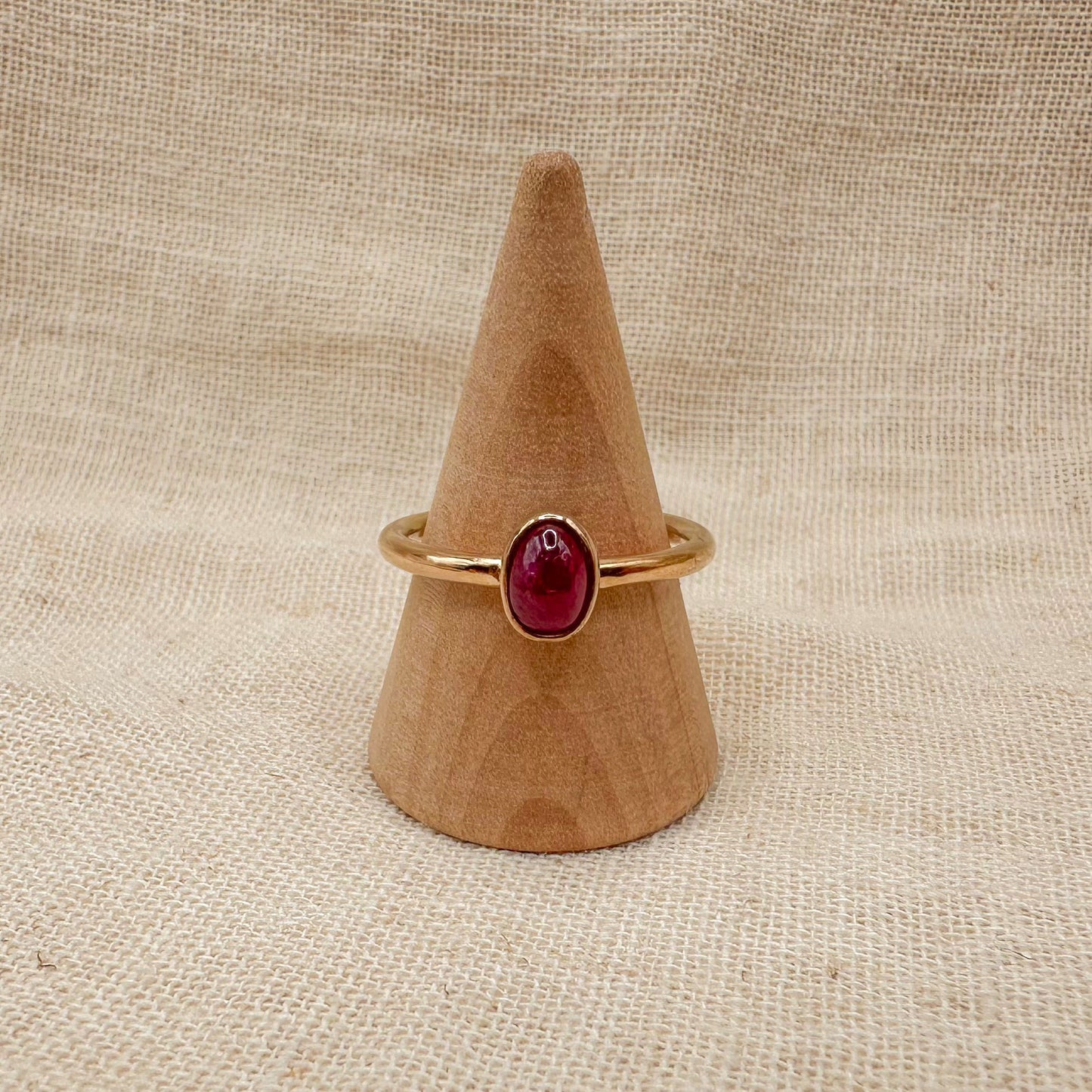 14K GF RUBY STACKING RING