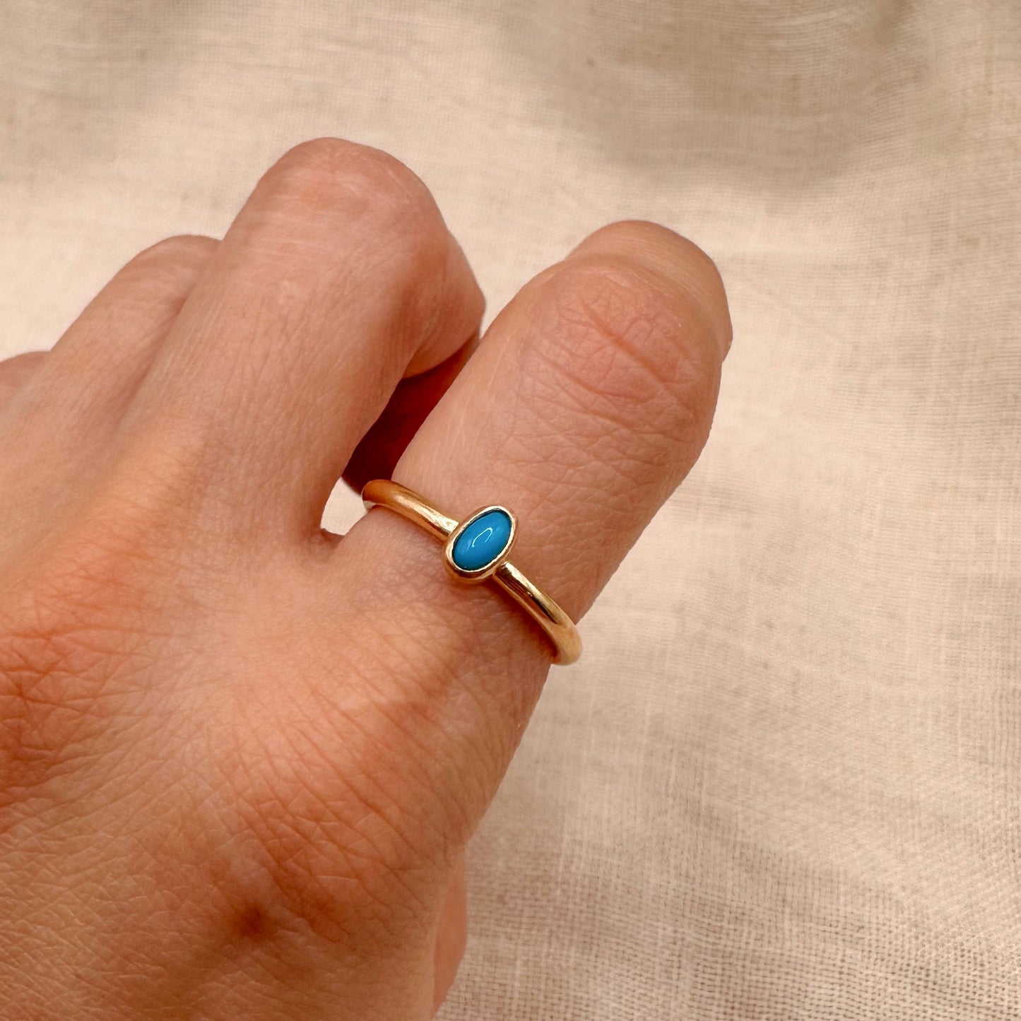 14K GF TURQUOISE STACKING RING