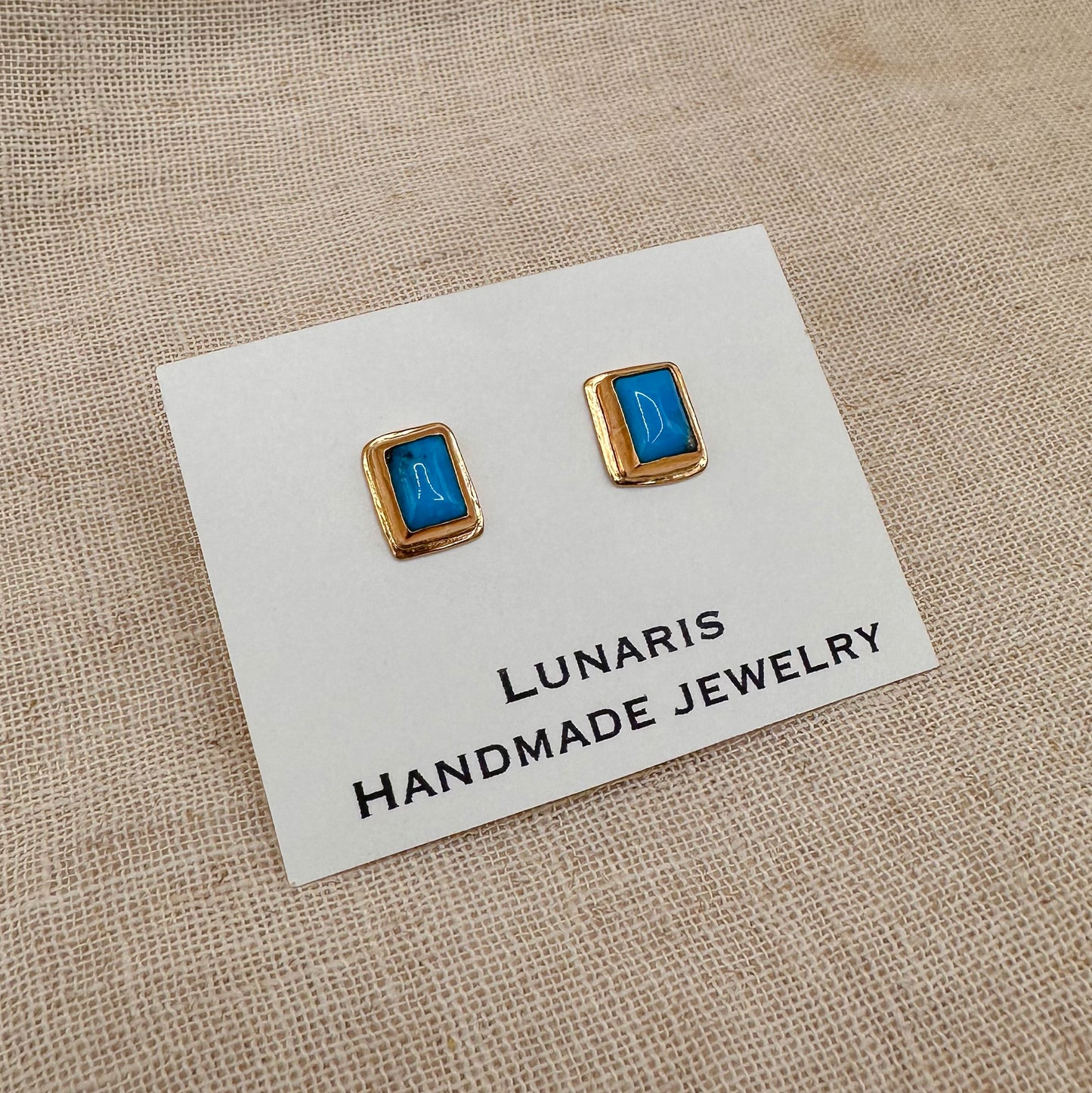 KINGMAN TURQUOISE STUD EARRINGS