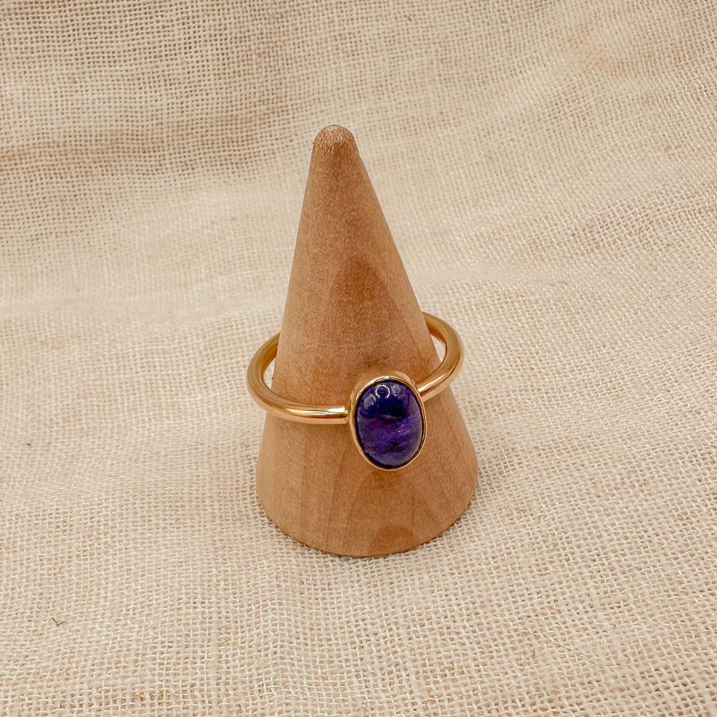 14K GF TANZANITE STACKING RING