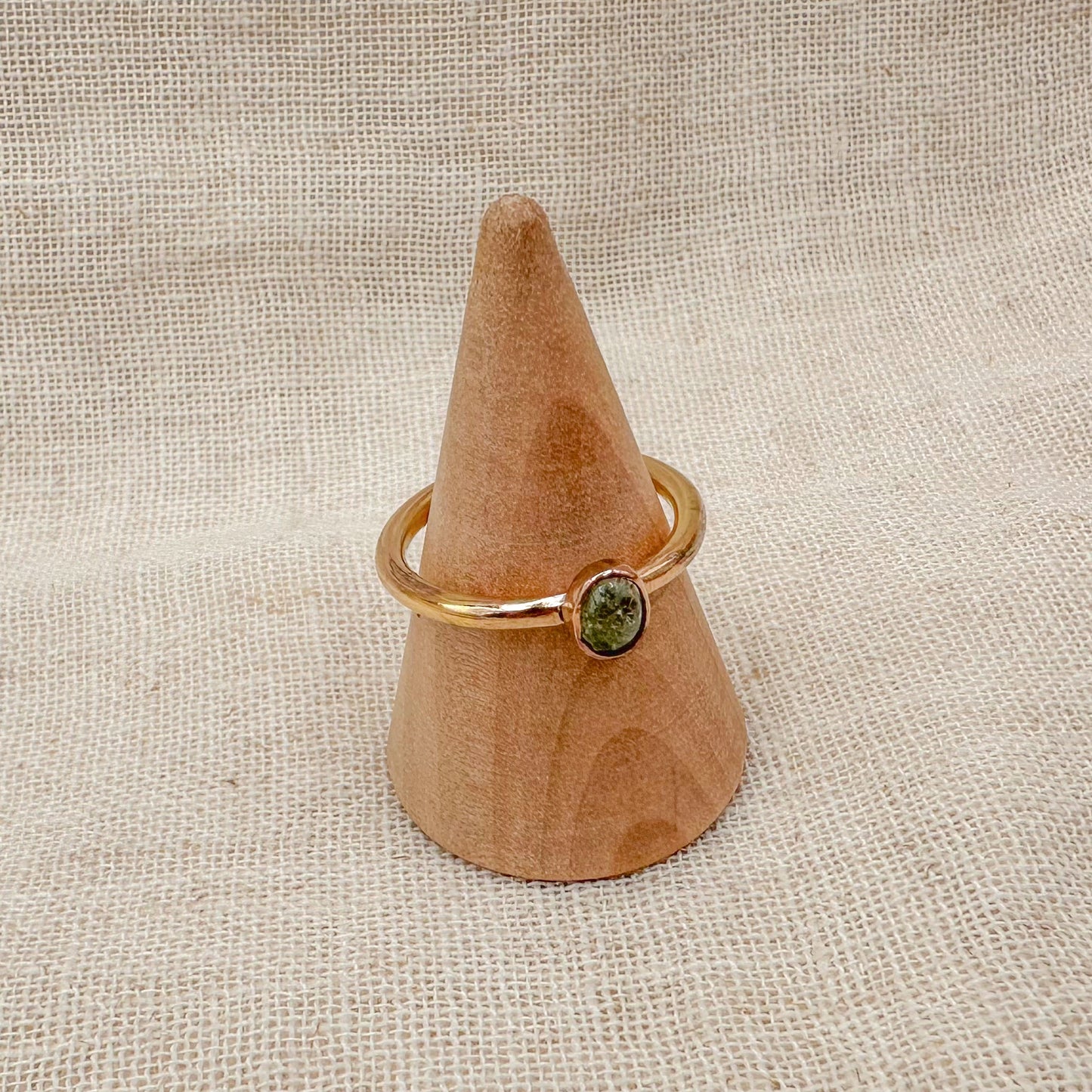14K GF TOURMALINE STACKING RING