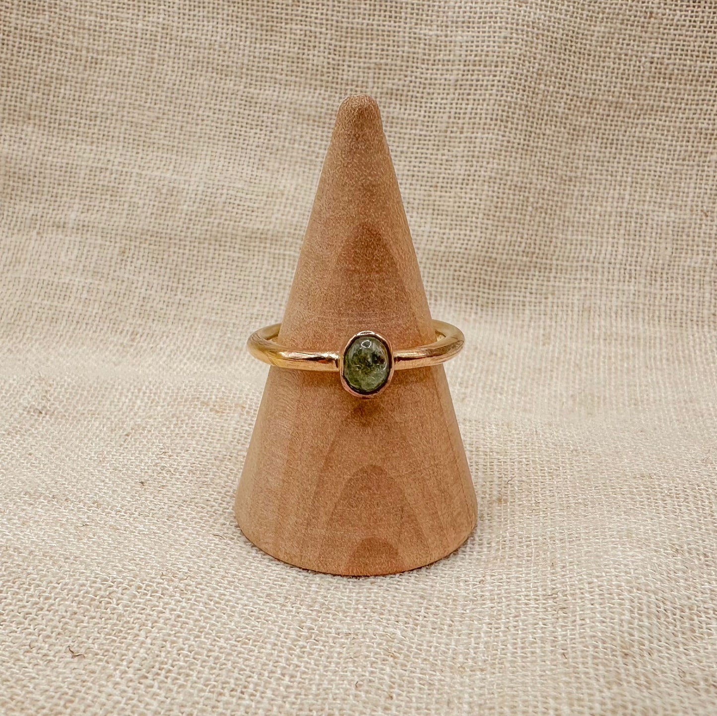 14K GF TOURMALINE STACKING RING