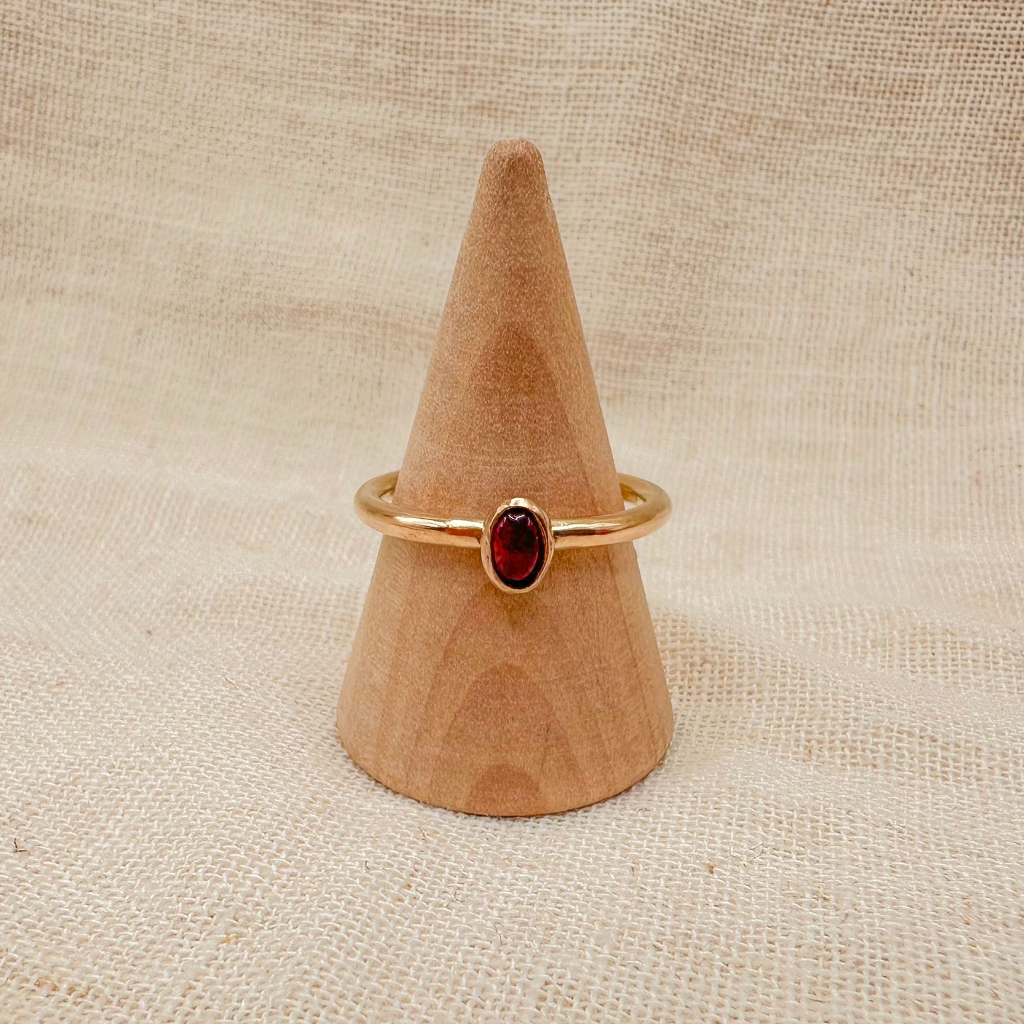 14K GF TOURMALINE STACKING RING