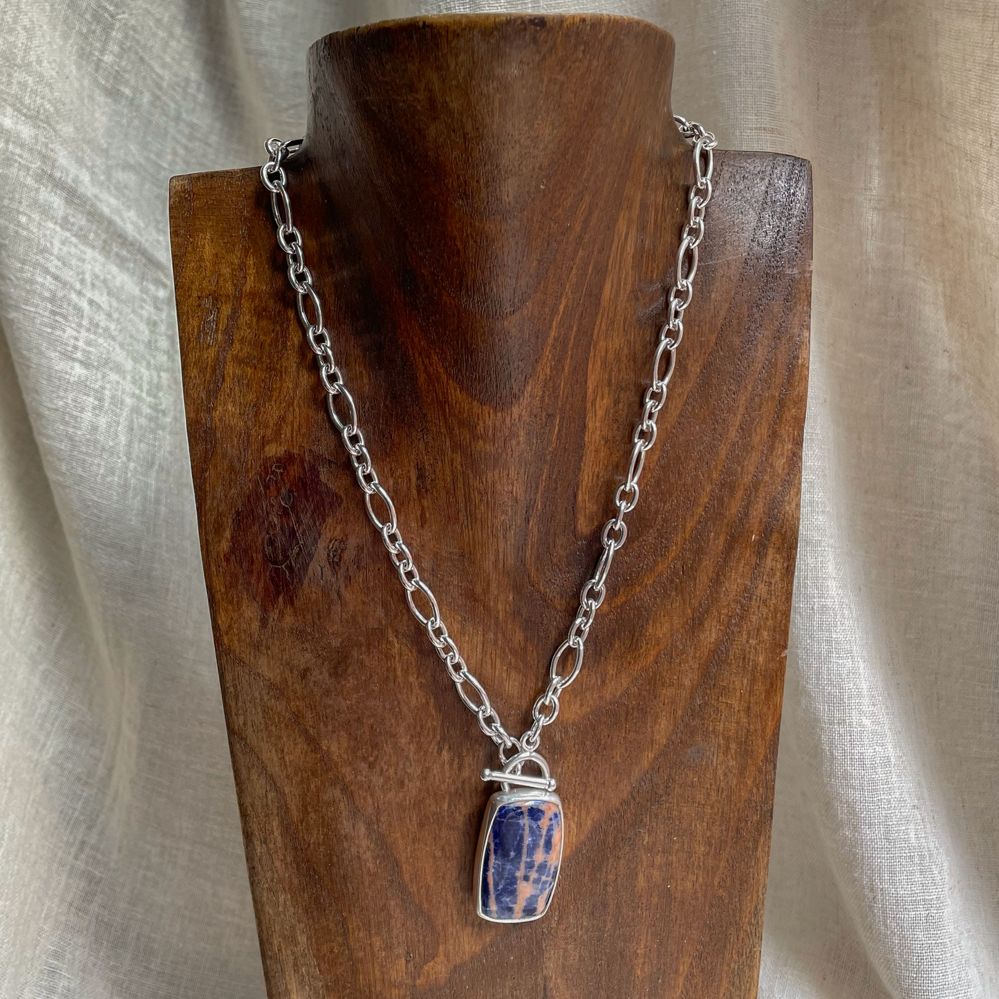 925 STERLING SILVER SODA LITE NECKLACE