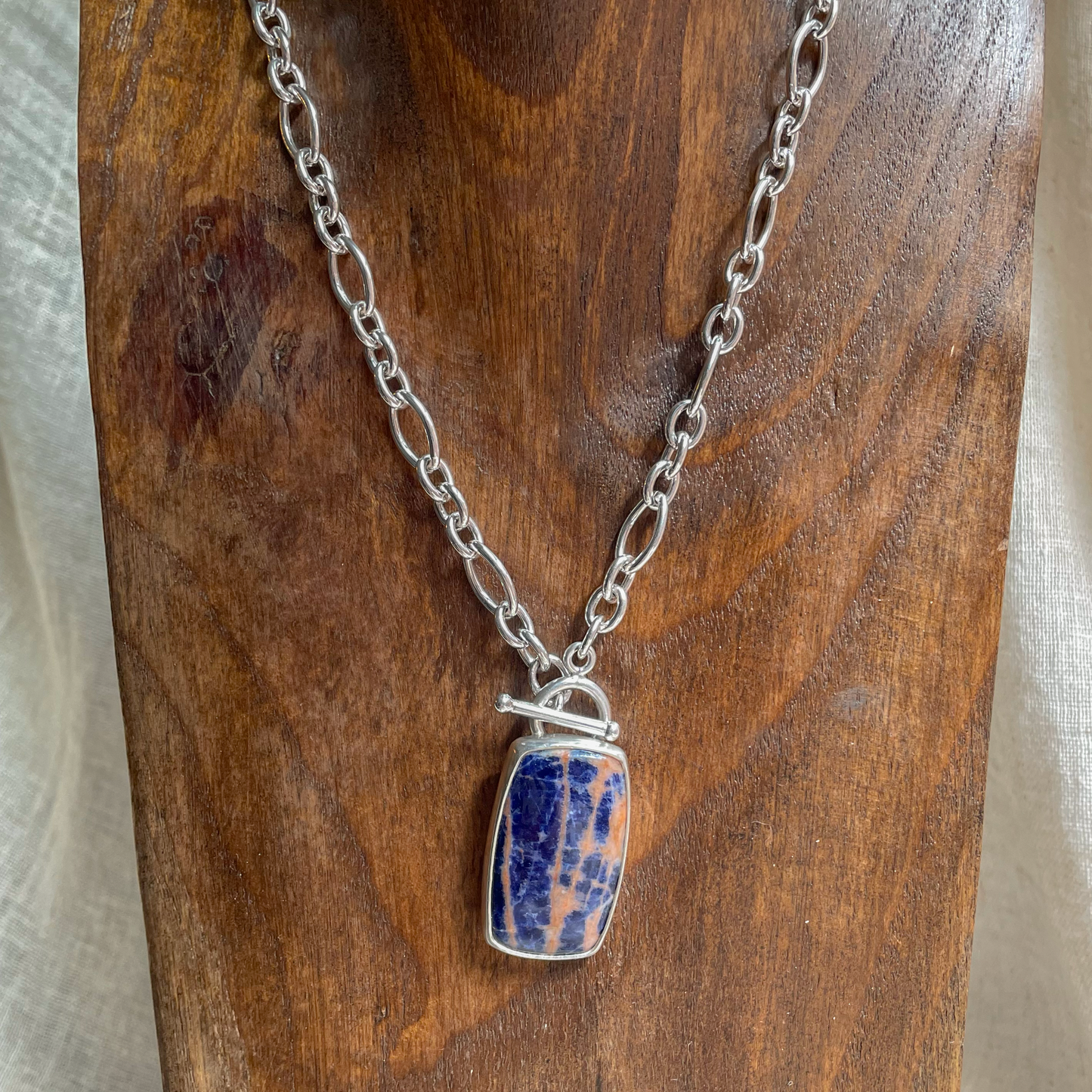 925 STERLING SILVER SODA LITE NECKLACE