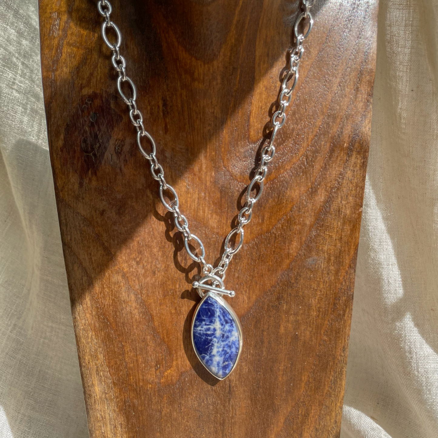 925 STERLING SILVER SODA LITE NECKLACE