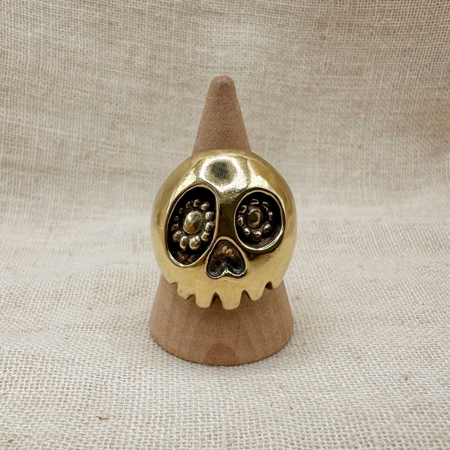 FLOWER SKULL RING