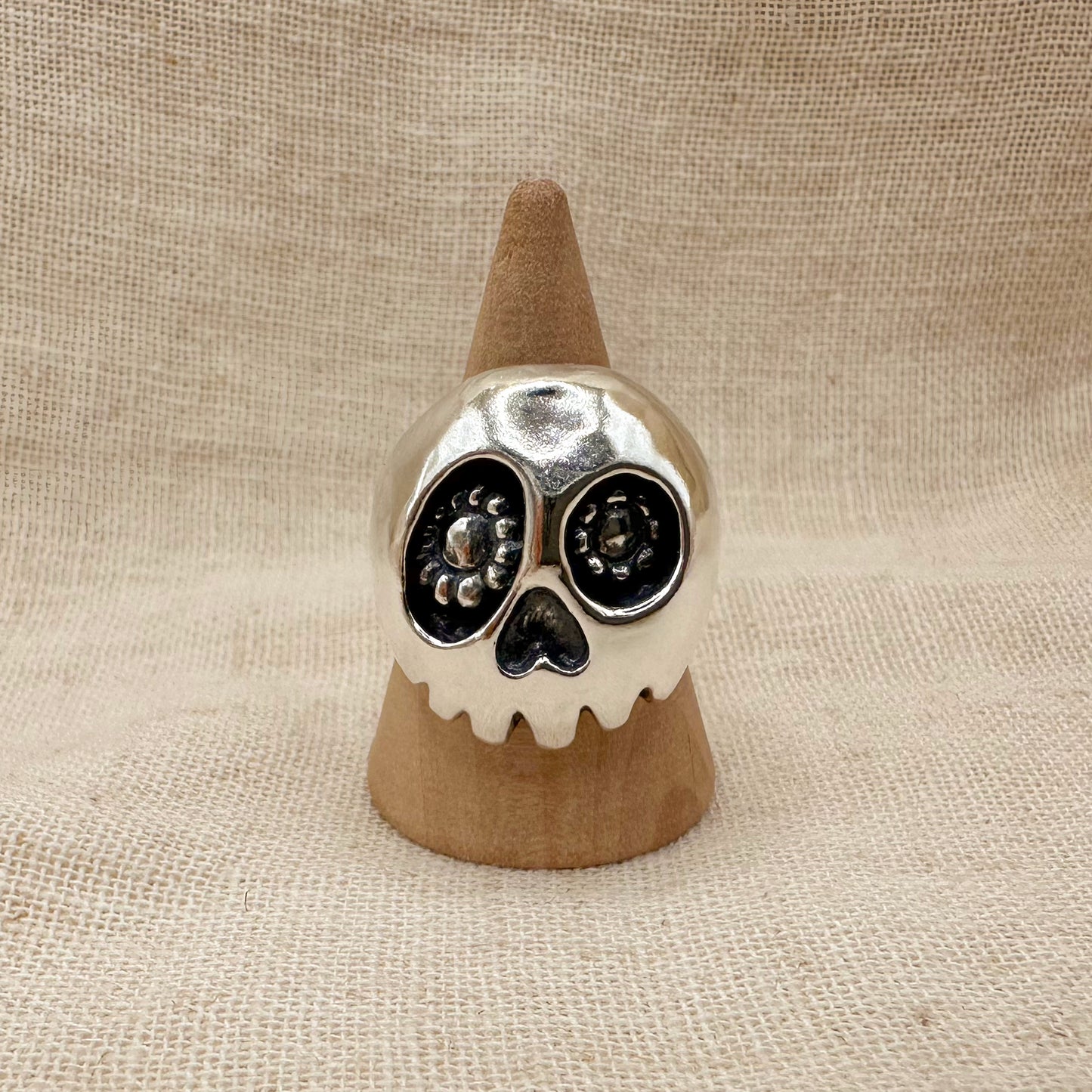 FLOWER SKULL RING