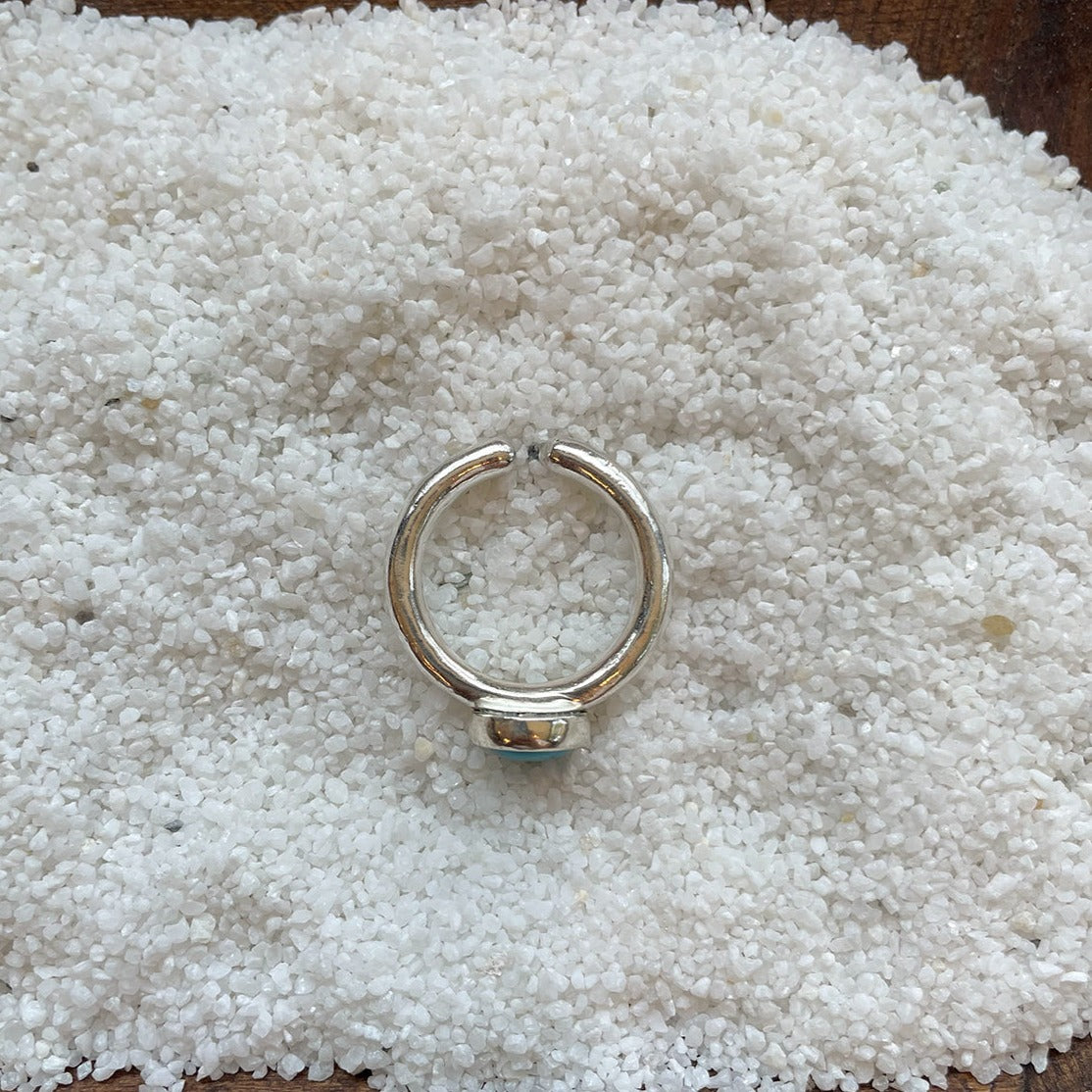 ADJUSTABLE GEM STONE STACKING RING