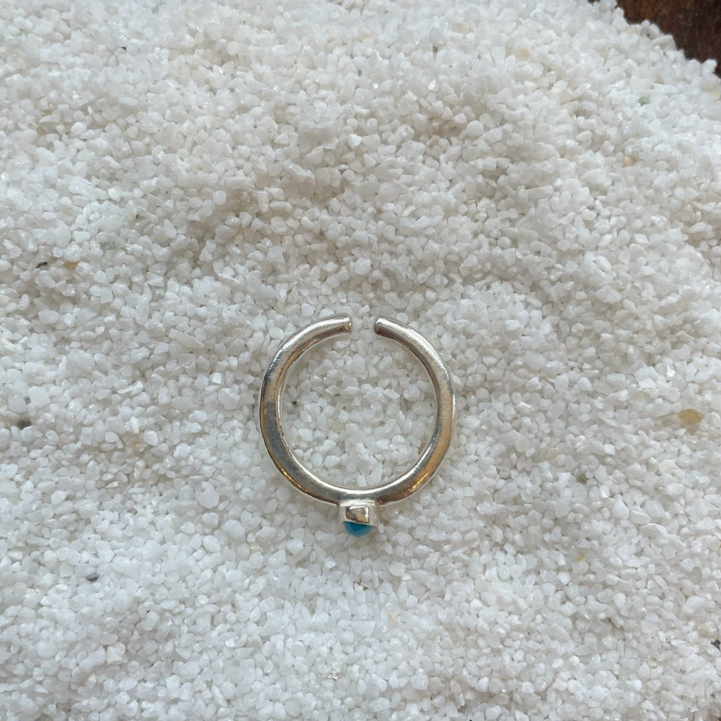 ADJUSTABLE GEM STONE STACKING RING