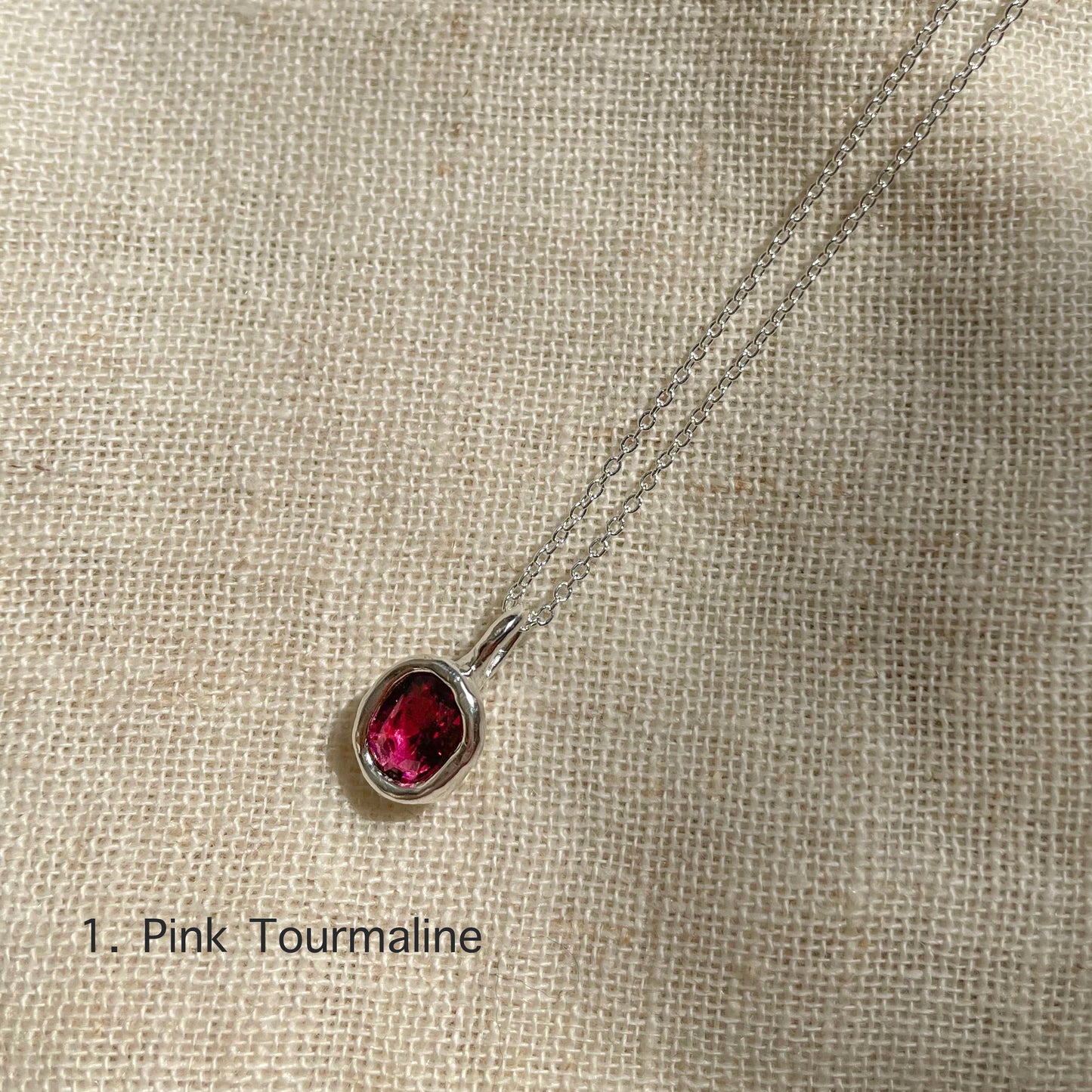 GEMSTONE 925 STERLING SILVER NECKLACE