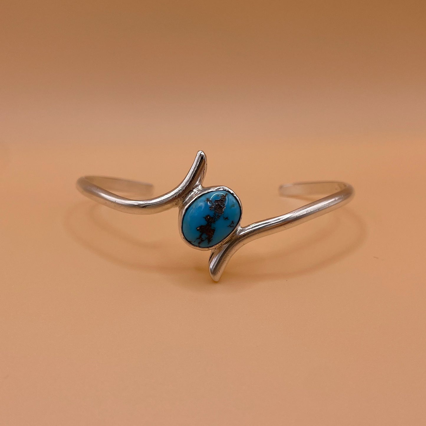 VINTAGE 925 SILVER TURQUOISE BANGLE