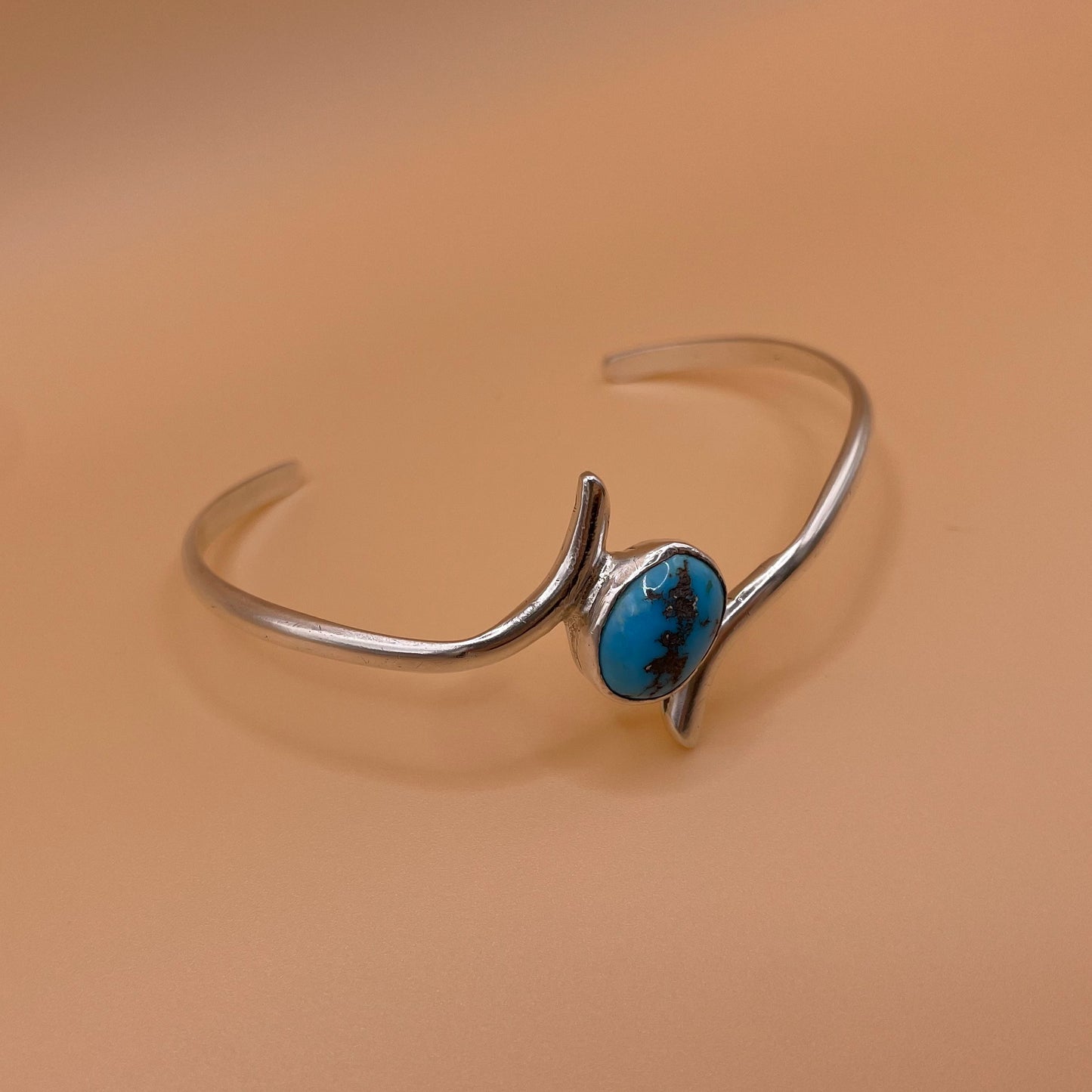 VINTAGE 925 SILVER TURQUOISE BANGLE