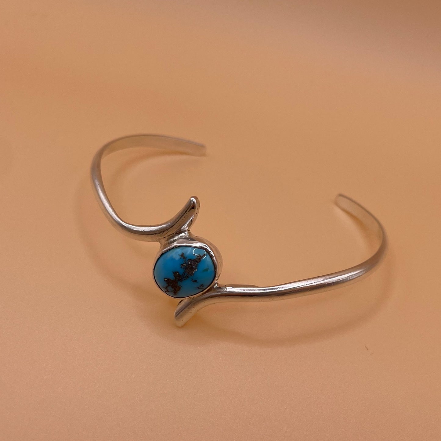 VINTAGE 925 SILVER TURQUOISE BANGLE