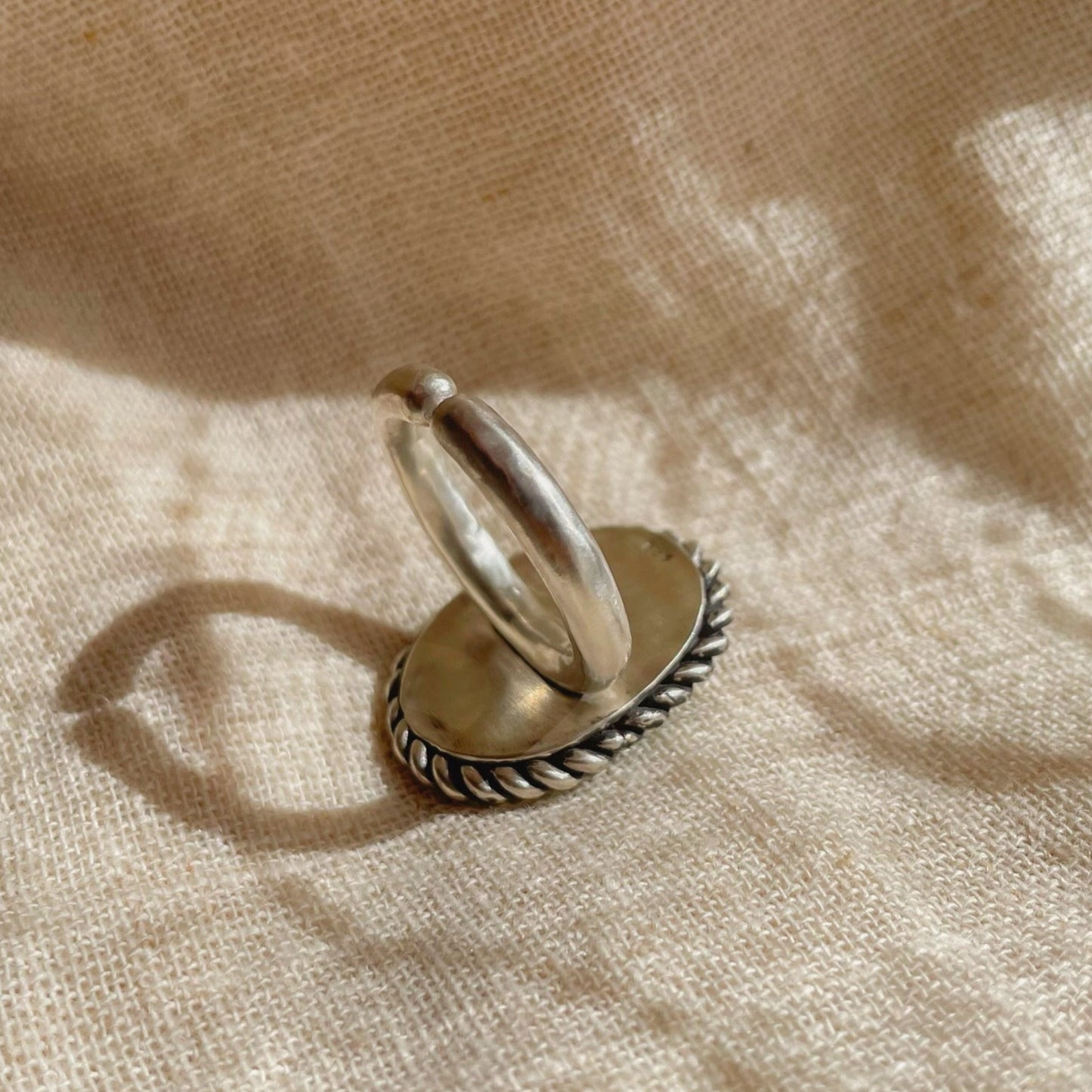 KINGMAN GREEN TURQUOISE ADJUSTABLE RING