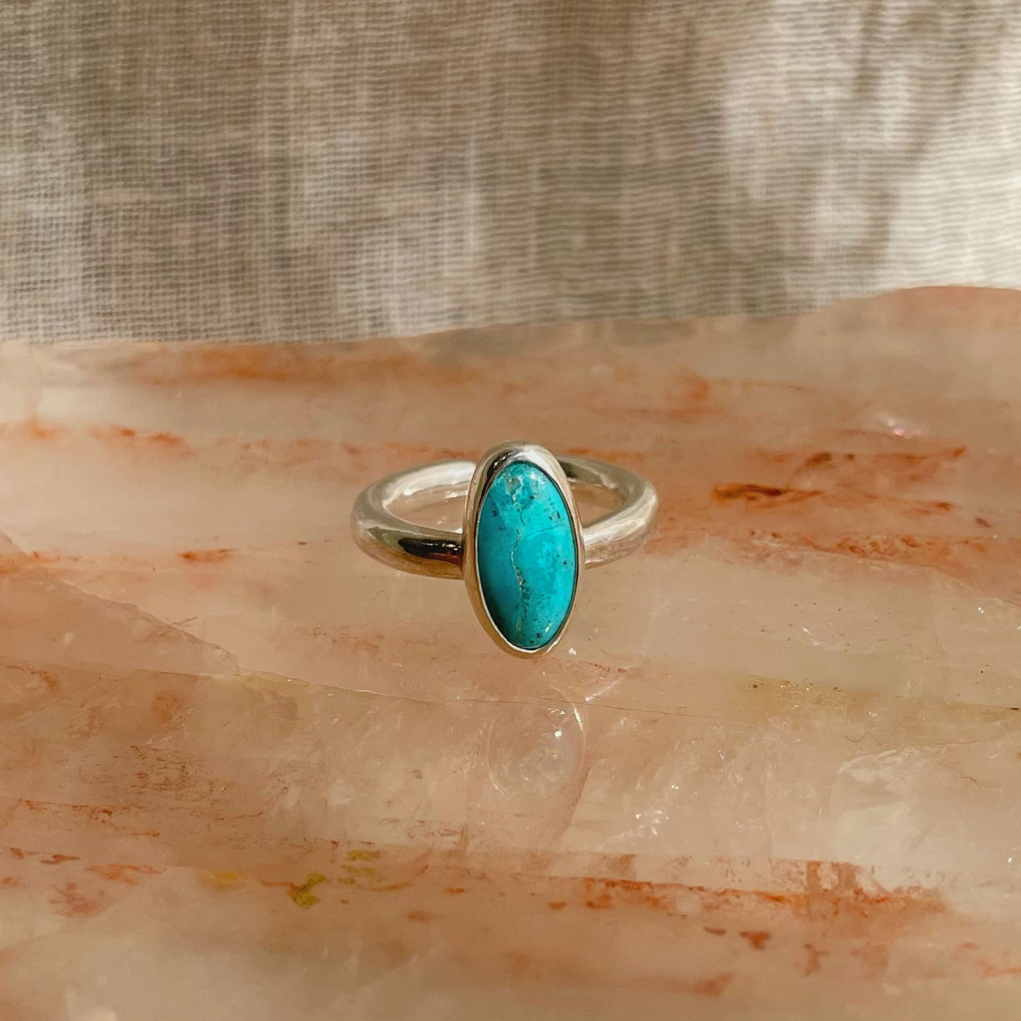 ADJUSTABLE TURQUOISE RING
