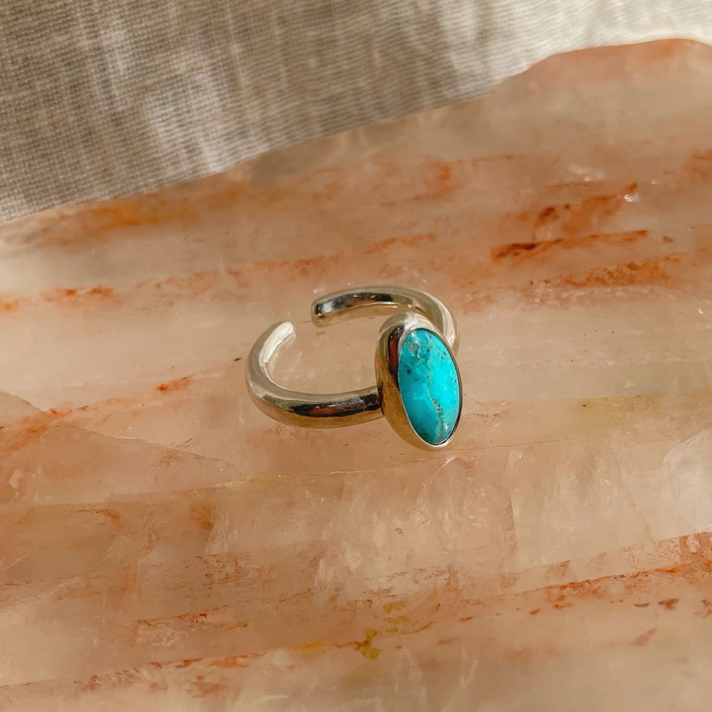 ADJUSTABLE TURQUOISE RING