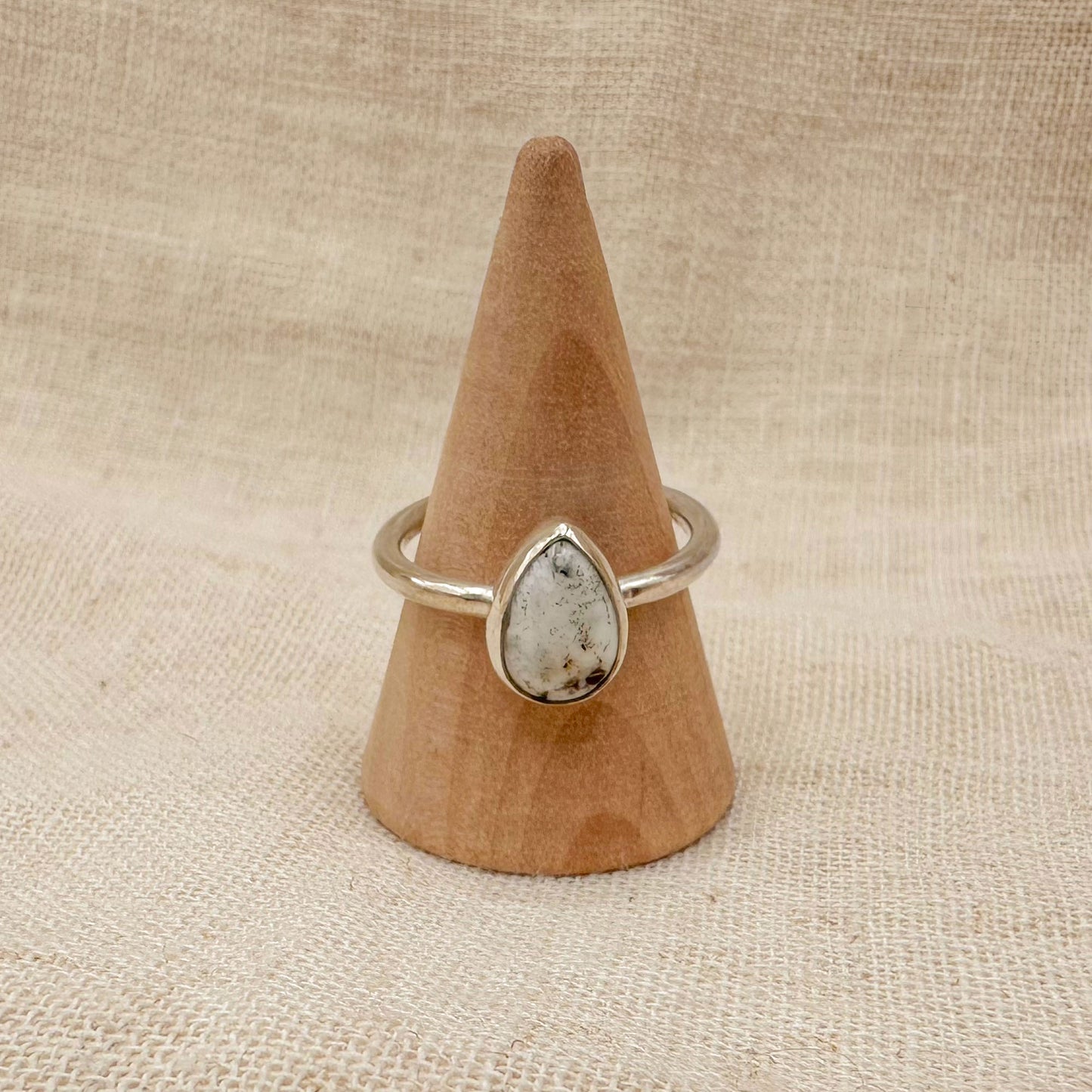 STERLING SILVER WHITE BUFFALO STACKING RING
