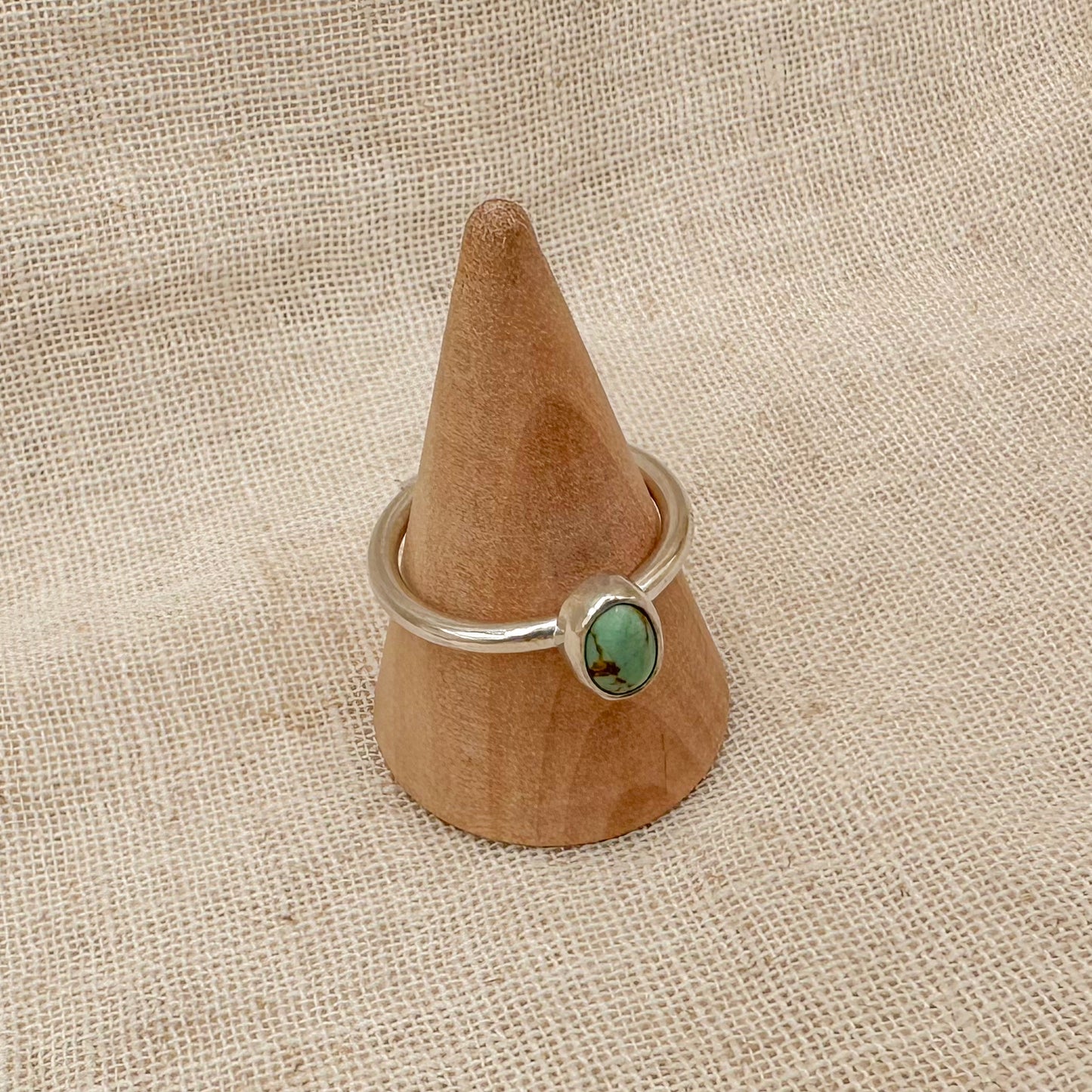 STERLING SILVER KINGMAN TURQUOISE STACKING RING