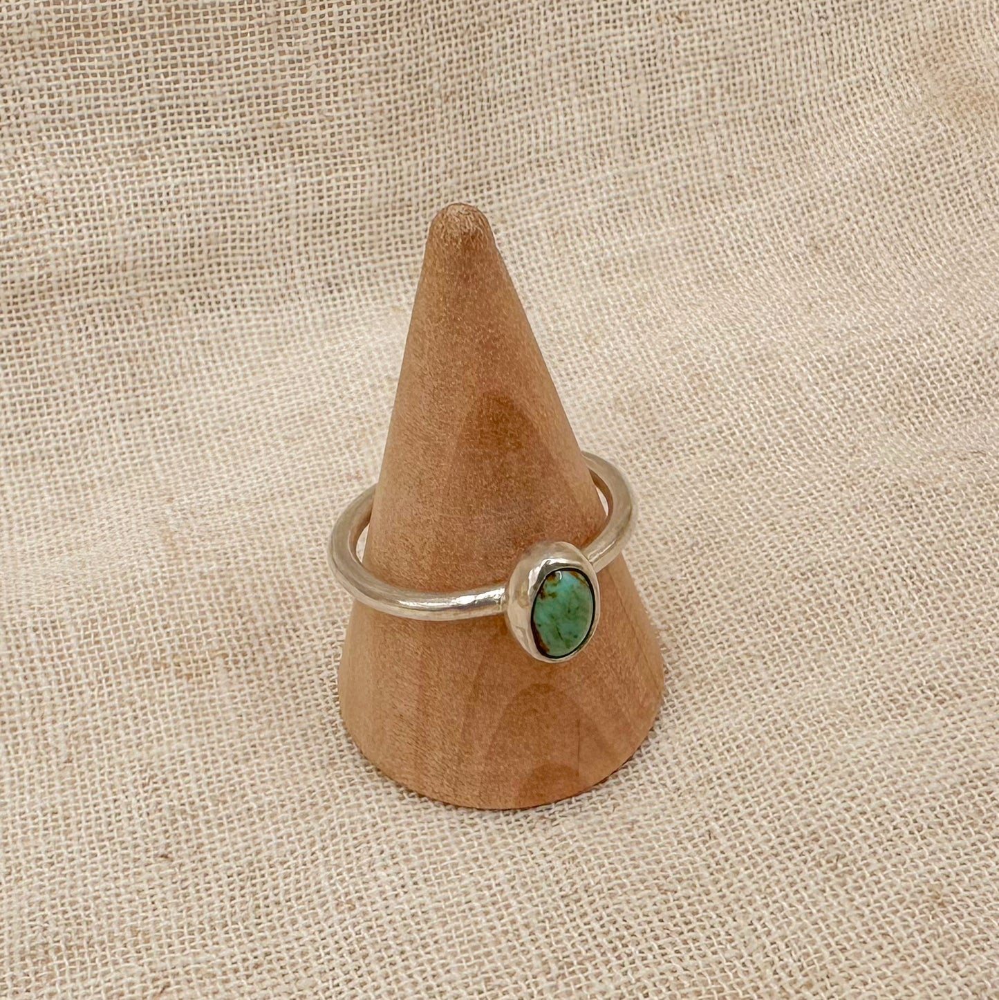 STERLING SILVER KINGMAN TURQUOISE STACKING RING