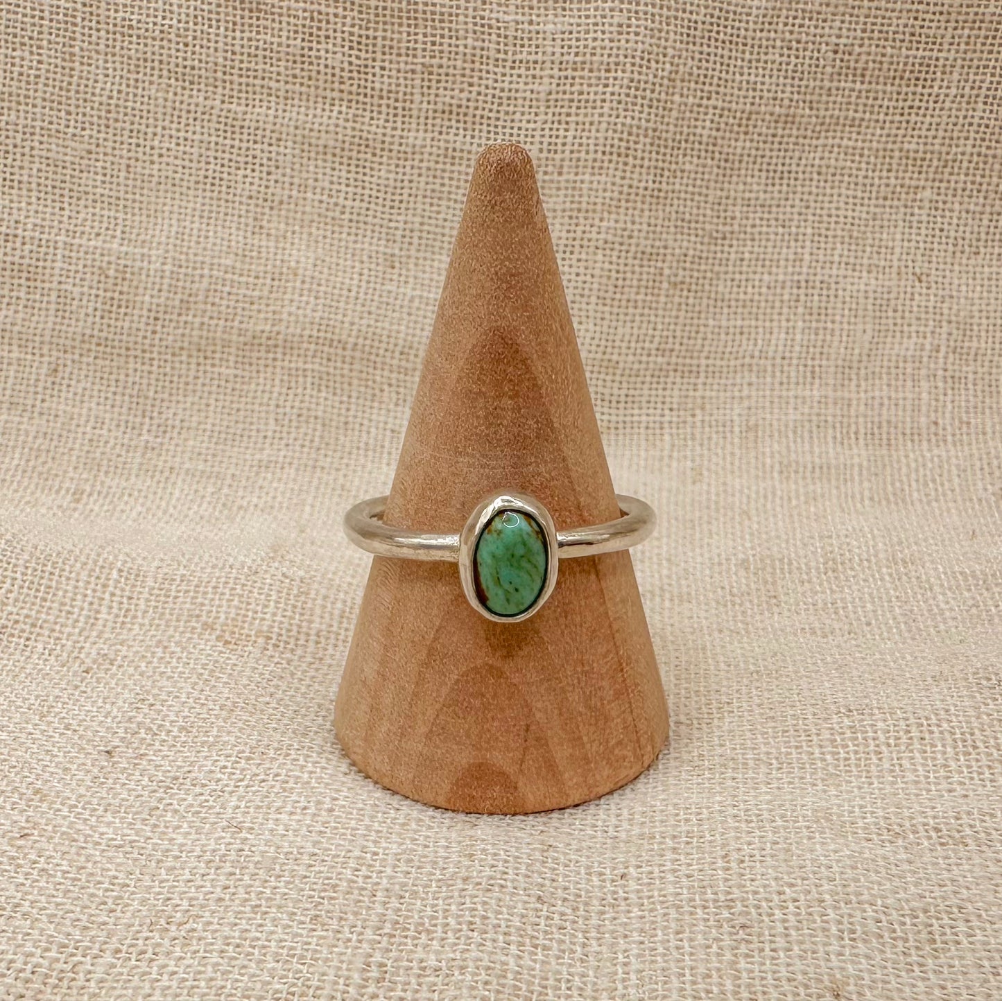 STERLING SILVER KINGMAN TURQUOISE STACKING RING