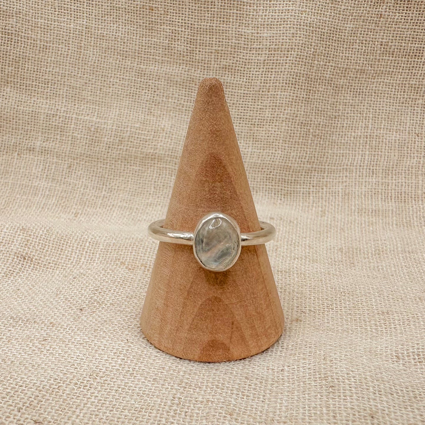 STERLING SILVER MOONSTONE STACKING RING