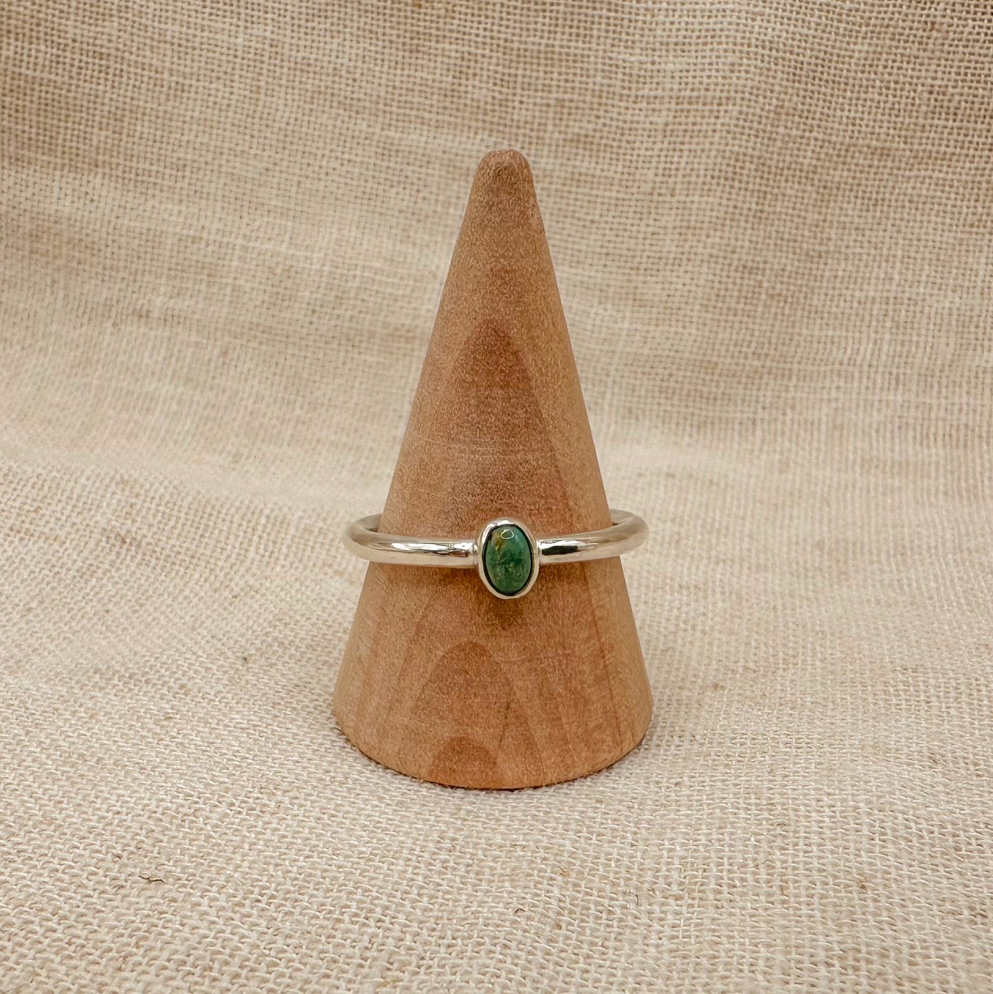 STERLING SILVER KINGMAN TURQUOISE STACKING RING