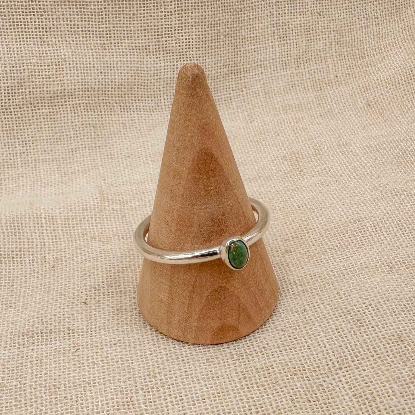 STERLING SILVER KINGMAN TURQUOISE STACKING RING