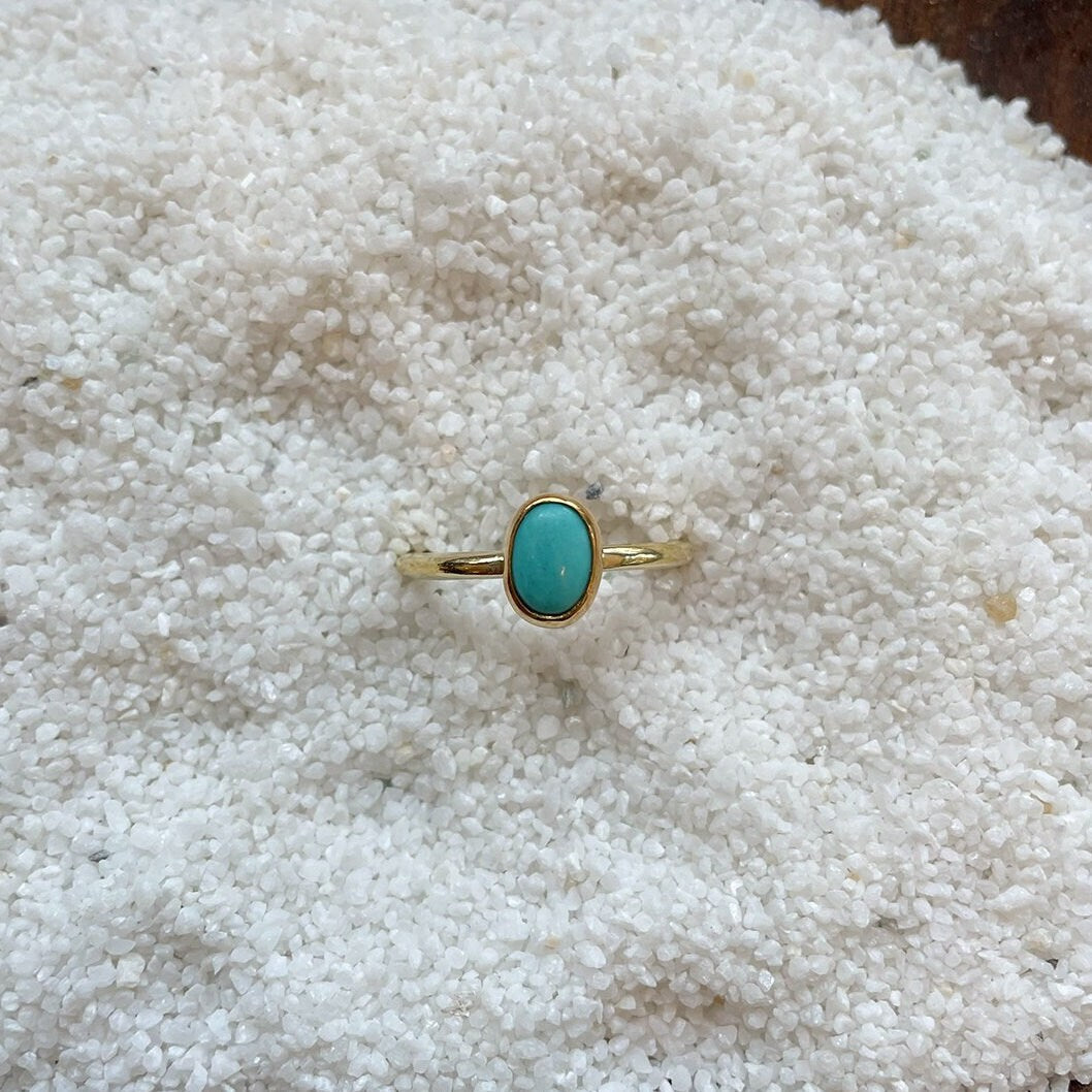 ADJUSTABLE GEM STONE STACKING RING