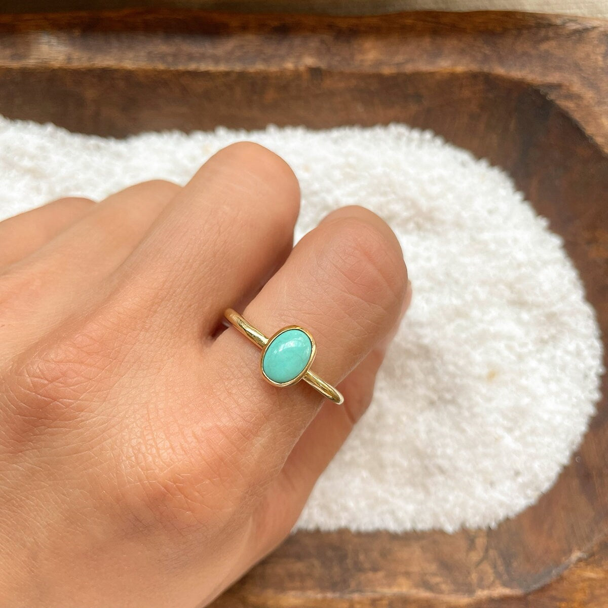 ADJUSTABLE GEM STONE STACKING RING