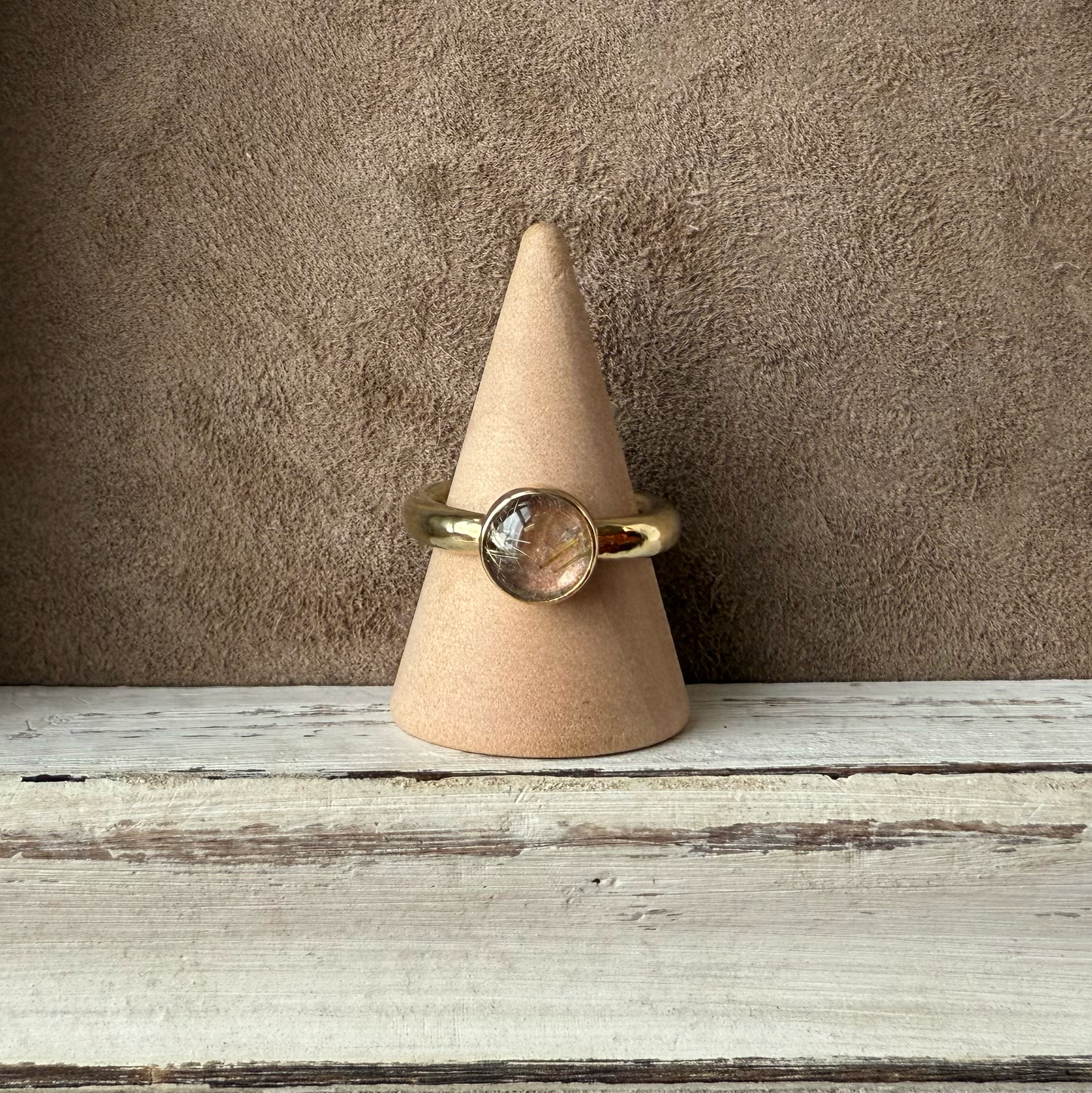 ADJUSTABLE GEM STONE STACKING RING