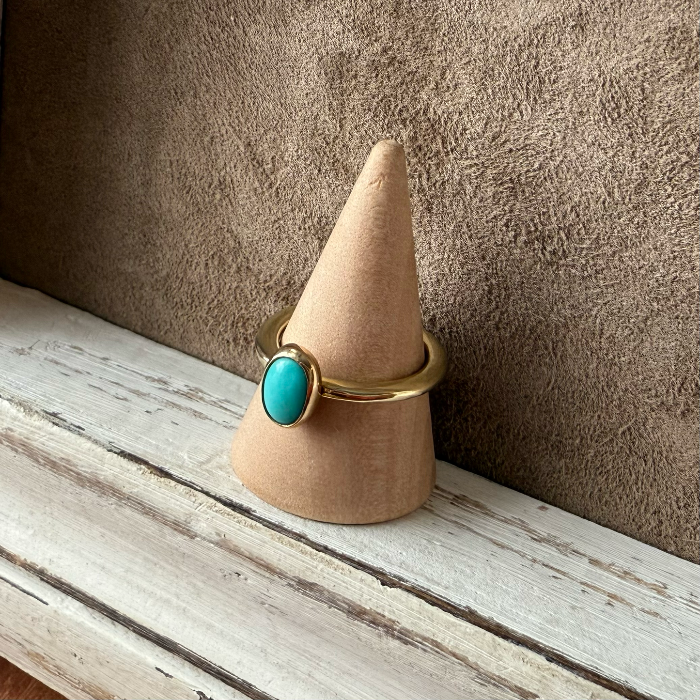 ADJUSTABLE GEM STONE STACKING RING