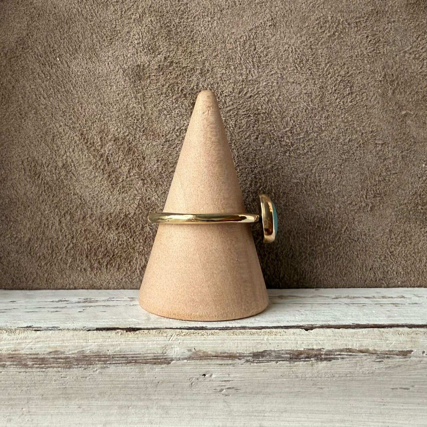 ADJUSTABLE GEM STONE STACKING RING