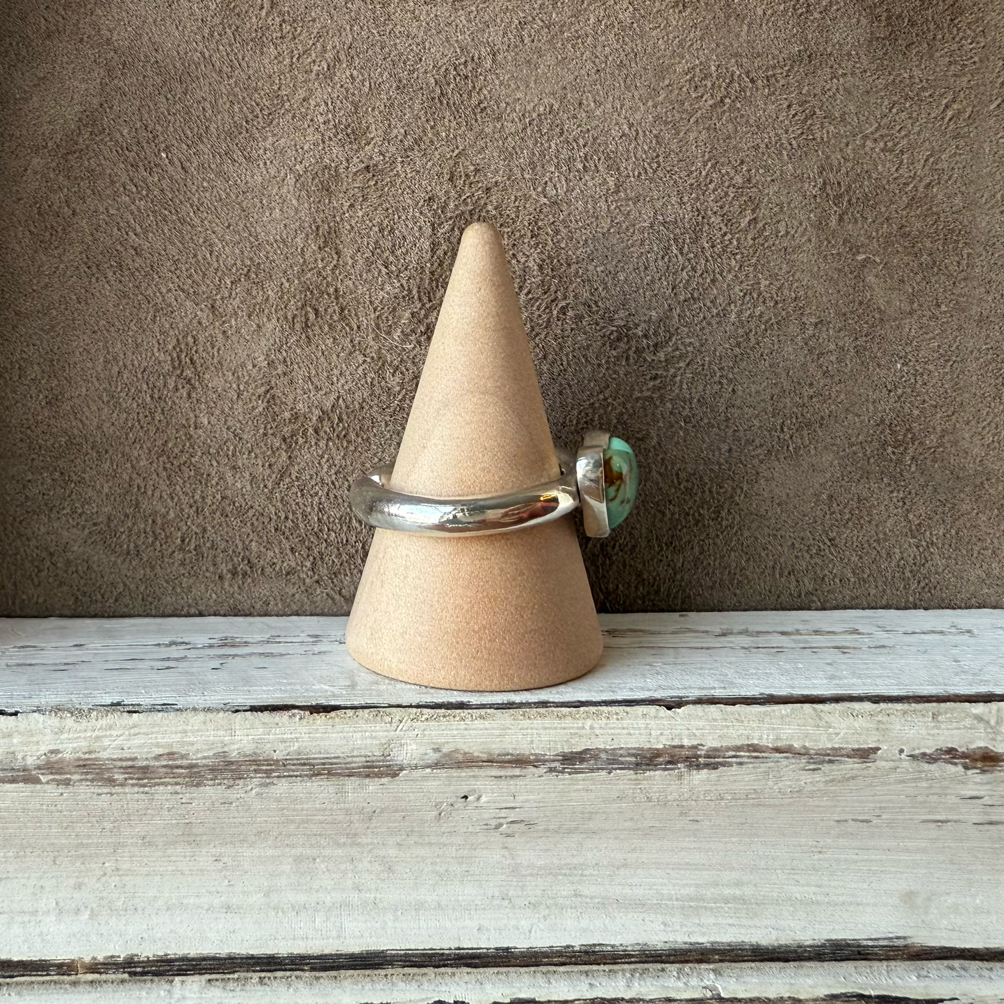 ADJUSTABLE HEART TURQUOISE RING