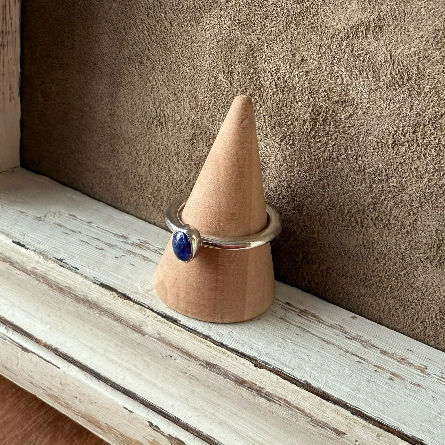 ADJUSTABLE GEM STONE STACKING RING
