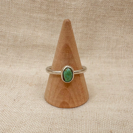 STERLING SILVER KINGMAN TURQUOISE STACKING RING